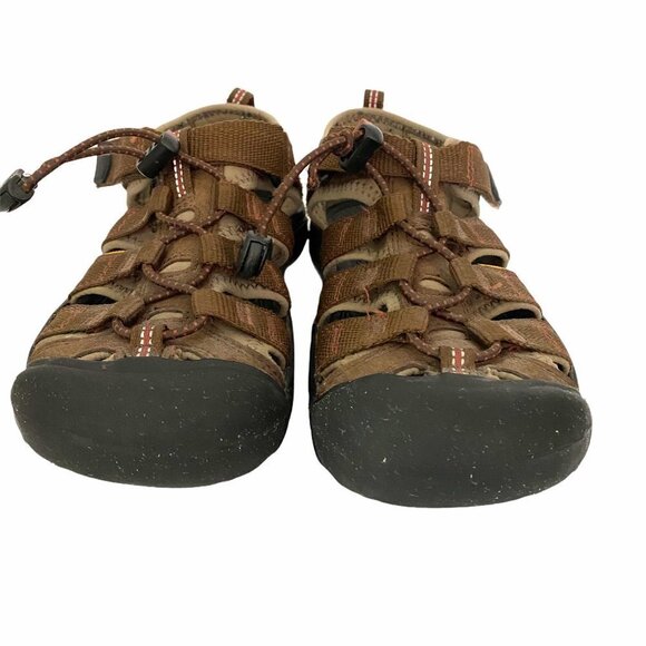 Keen Kids Brown Newport Outdoor Sport Active Leather Textile Sandals Size 3 - Picture 4 of 10
